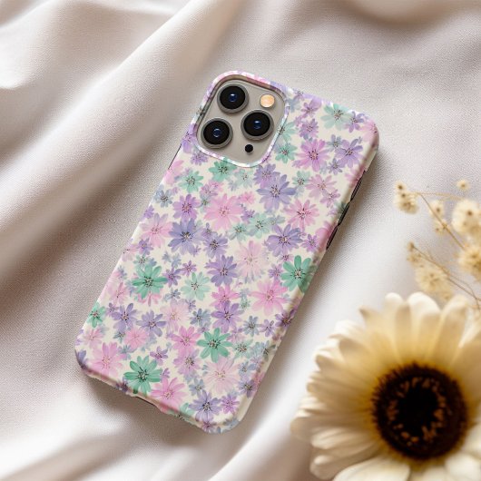 Pastel Bloom – やわらかな花柄のスマホケース iPhone 16ケース