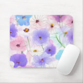 Pastel Bloom Flow Floral Mouse Pad マウスパッド (マウス)