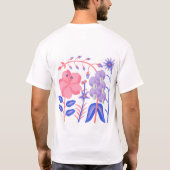 "Pastel Bloom Garden" Tシャツ (裏面)