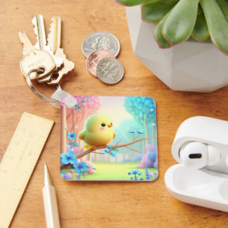 Pastel Bloom Keychain — Floral Charm for Bags & Ke キーホルダー