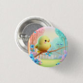 Pastel Bloom Keychain — Floral Charm for Bags & Ke 缶バッジ (正面&裏面)