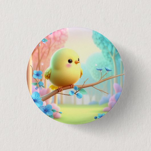 Pastel Bloom Keychain — Floral Charm for Bags & Ke 缶バッジ (正面)