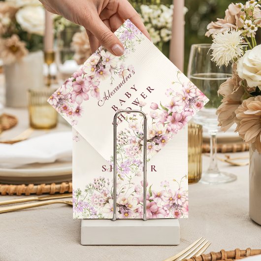Pastel Blossom Baby Shower スタンダードカクテルナプキン