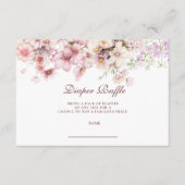 Pastel Blossom Baby Shower Diapper Raffle エンクロージャーカード (正面)