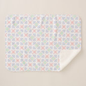 Pastel Blossom Mosaic Blanket シェルパブランケット (正面(横))