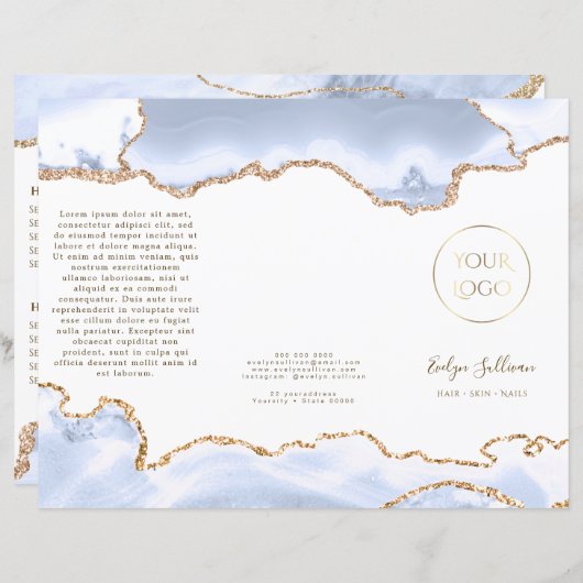 pastel blue agate brochure (正面/裏面)