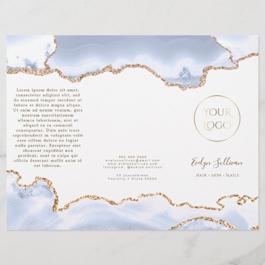 pastel blue agate brochure (正面)