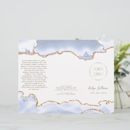 pastel blue agate brochure (スタンド正面)