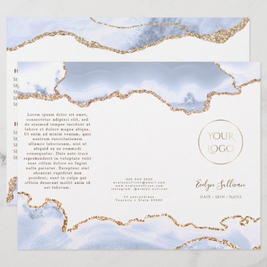 pastel blue agate brochure (正面/裏面)