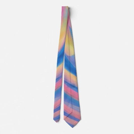 Pastel Blue and Pink Artsy Tie ネクタイ (裏面)