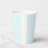 Pastel Blue and White Striped Paper Cups 紙コップ (右)