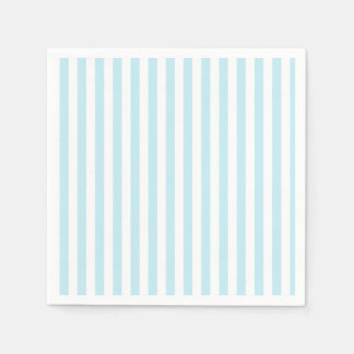 Pastel Blue and White Striped Paper napkin スタンダードカクテルナプキン