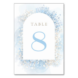 pastel blue baby's breath table number テーブルナンバー