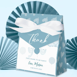 Pastel Blue Balloon & Cloud Boy Birthday フェイバーボックス