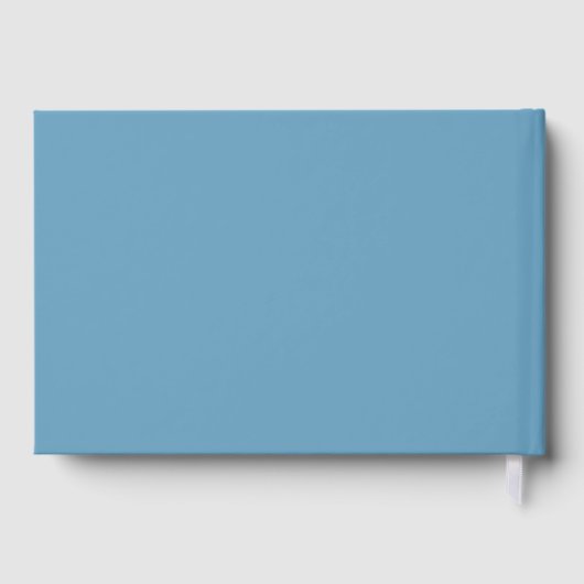 Pastel Blue Boho Quince with Gold Greenery guest  ゲストブック (裏面)