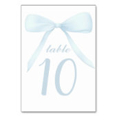 pastel blue bow Table Numbers テーブルナンバー (正面)