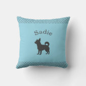 Pastel Blue Chihuahua Personalized Matching クッション (裏面)