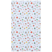 Pastel blue Christmas home decoration table テーブルクロス (正面)