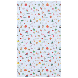 Pastel blue Christmas home decoration table テーブルクロス