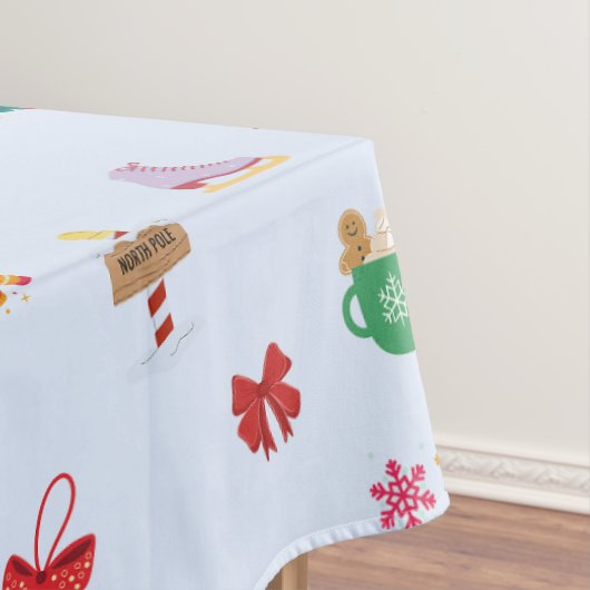 Pastel blue Christmas home decoration table テーブルクロス (インサイチュ)