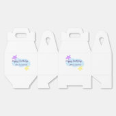 Pastel blue clouds stars purple happy birthday nam フェイバーボックス (見開き)