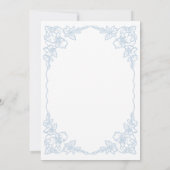 pastel blue elegant frame Baptism 招待状 (裏面)
