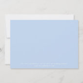 Pastel Blue Elegant Save the Date Card セーブザデート (裏面)