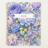Pastel Blue Floral Butterfly Planner  プランナー手帳 (正面)