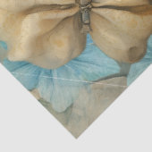 Pastel Blue Florals & Girl with Flower in Her Hair 薄葉紙 (詳細)