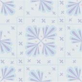 Pastel Blue Geometric Floral Repeat Pattern  シール (正面)