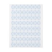 Pastel Blue Geometric Floral Repeat Pattern  ラップアラウンドラベル (シート)