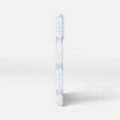 Pastel Blue Geometric Floral Repeat Pattern  iPhoneケース (右側面)