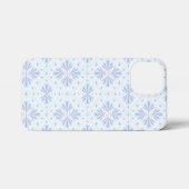 Pastel Blue Geometric Floral Repeat Pattern  iPhoneケース (裏面横)