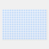 Pastel Blue Gingham ラッピングペーパーシート (正面2)