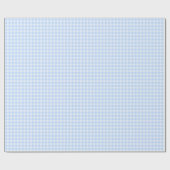Pastel Blue Gingham Wrapping Paper ラッピングペーパー (フラット)