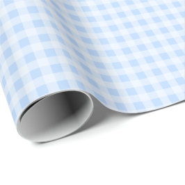 Pastel Blue Gingham Wrapping Paper ラッピングペーパー