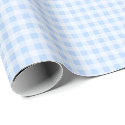 Pastel Blue Gingham Wrapping Paper ラッピングペーパー (ロールコーナー)