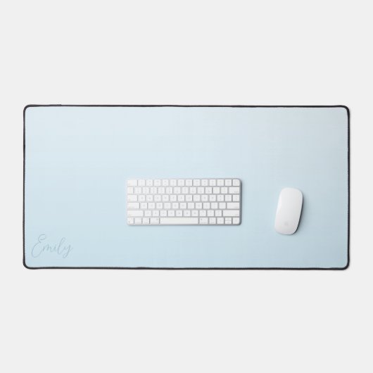 Pastel Blue Gradient Calligraphy Personalized デスクマット (キーボード&マウス)