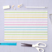 PASTEL BLUE GREEN YELLOW PINK PURPLE STRIPES 薄葉紙 (クラフト)