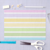PASTEL BLUE GREEN YELLOW PINK PURPLE STRIPES 薄葉紙 (クラフト)