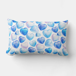 Pastel Blue Heart Lumbar Pillow ランバークッション
