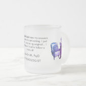 Pastel Blue House Rorschach for Psychologists and  フロストグラスマグカップ (正面右)