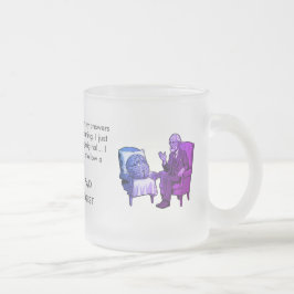 Pastel Blue House Rorschach for Psychologists and  フロストグラスマグカップ