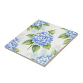 Pastel Blue Hydrangea Bouquet Pattern タイル (側面)