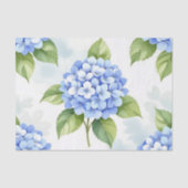 Pastel Blue Hydrangea Bouquet Pattern 薄葉紙 (正面)