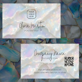 Pastel Blue Opal Aesthetic Background 名刺