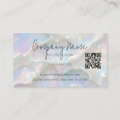 Pastel Blue Opal Aesthetic Background 名刺 (裏面)
