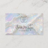 Pastel Blue Opal Aesthetic Background 名刺 (正面)