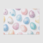 Pastel Blue Pink Easter Egg Pattern 薄葉紙 (正面)