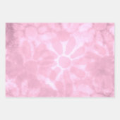 Pastel Blue Pink Green Tie-Dye Flowers Decoupage ラッピングペーパーシート (正面3)